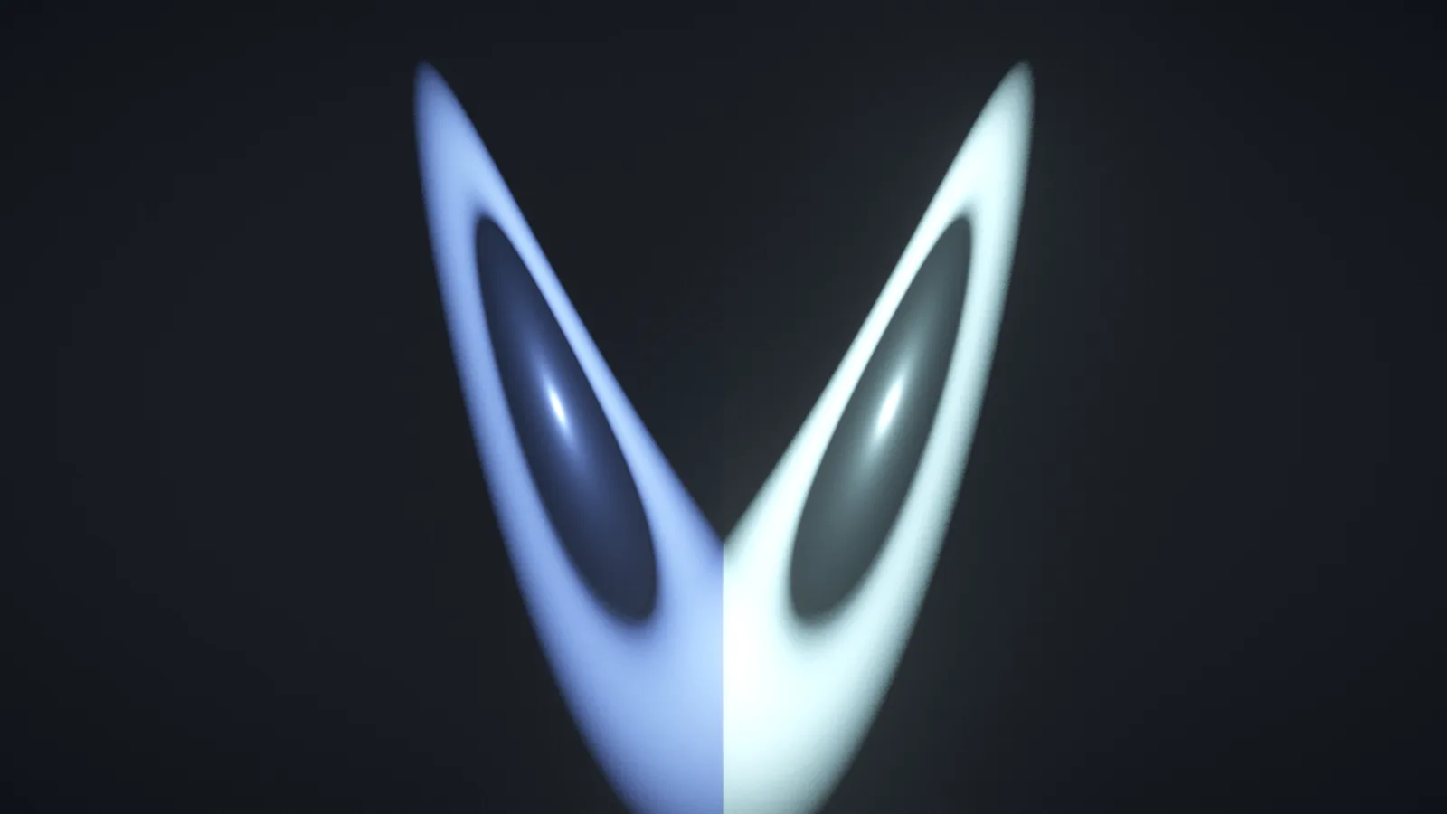 coexisting blades — a lit pupil