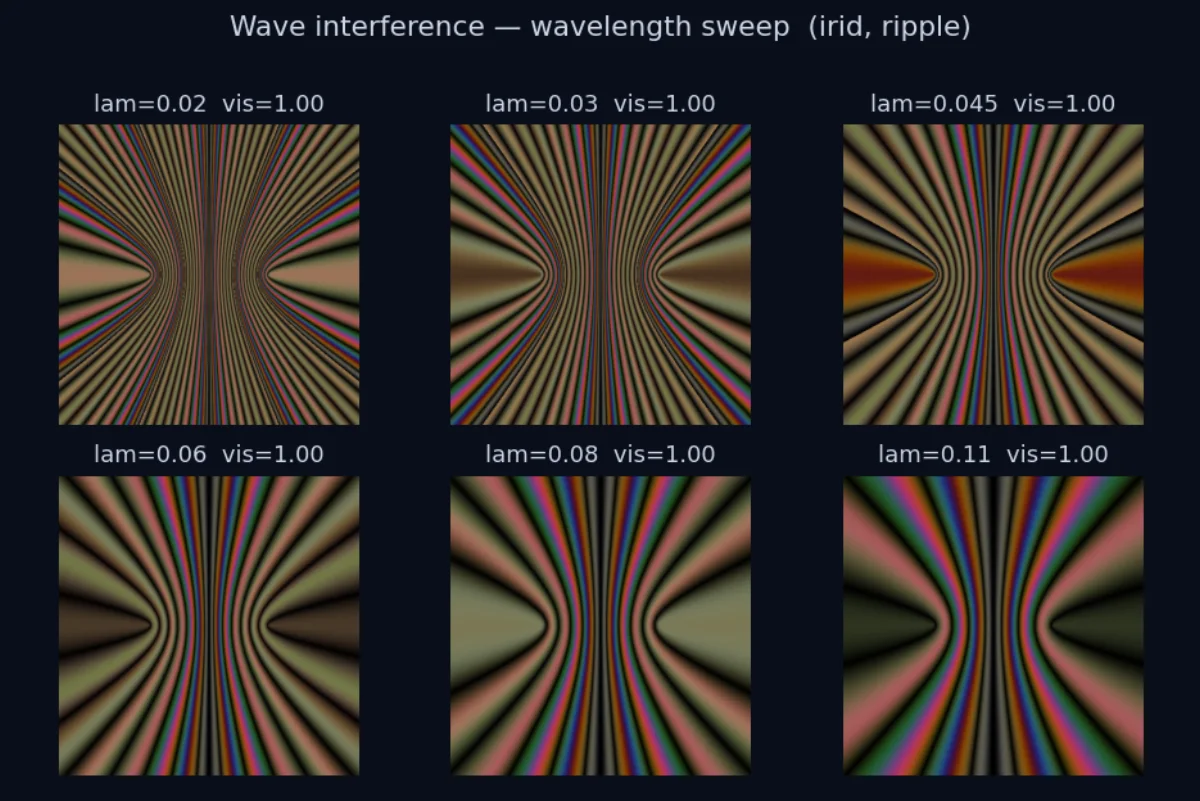 A wavelength sweep — iridescent
